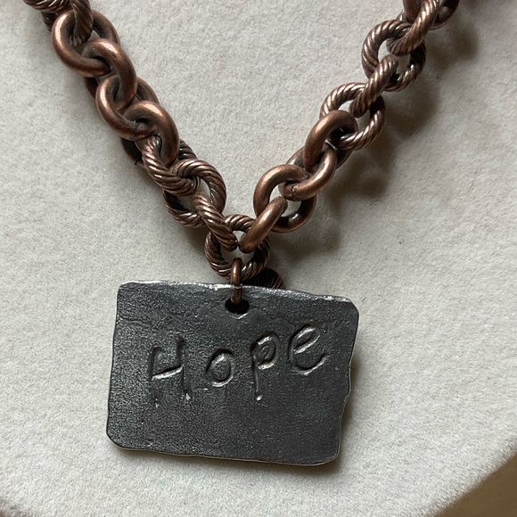 Copper curb chain with sterling silver horse pendant 🐎 🤠 - Picture 5 of 5